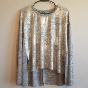 Long Sleeve Metallic Zara Shirt